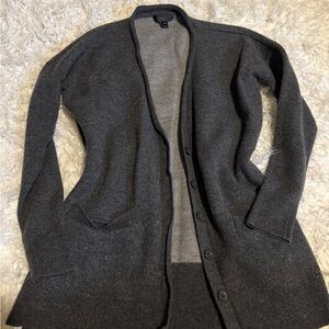 J. Crew Dark Gray Cardigan Sweater